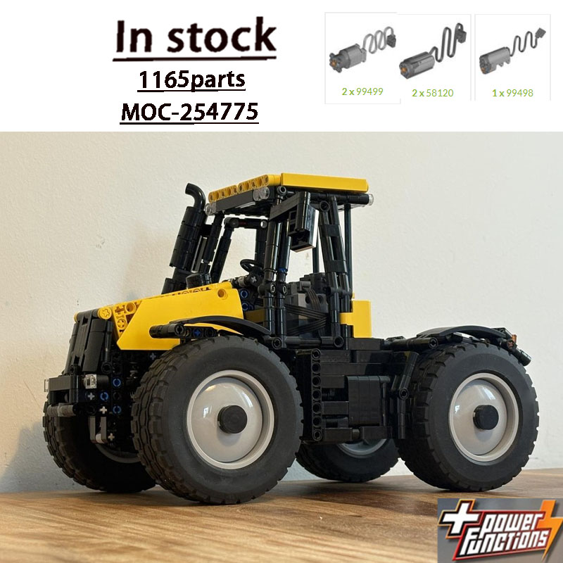 Urban Farming Model - MOC-254775 ฟาร์มในเมือง ชุดตัวต่อรถแทรกเตอร์สีเหลือง-ดำ 1165 ชิ้น ของขวัญวันเกิดและปีใหม่สำหรับผู้ใหญ่